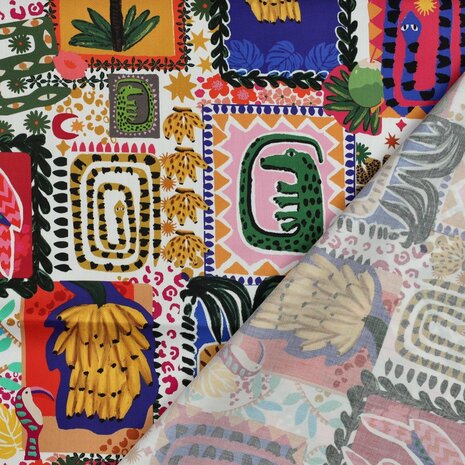 summer patchwork katoen satijn - poppy 07026.001