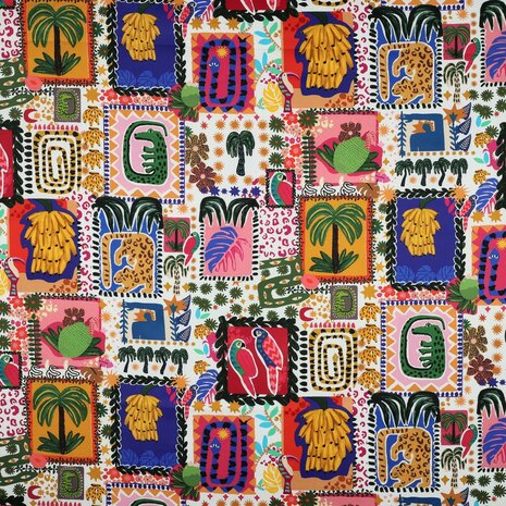 summer patchwork katoen satijn - poppy 07026.001