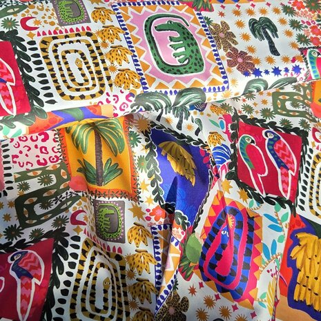 summer patchwork katoen satijn - poppy 07026.001