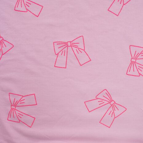 jogging met strikken neon glitter roze K24008-120