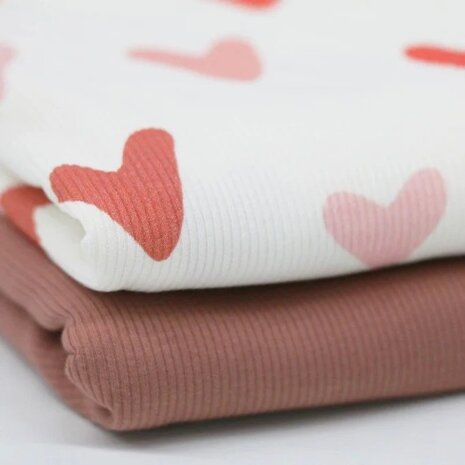 Rib-Jersey-Fabric-Big-Hearts-Pink-and-claypink-plain-ribjersey