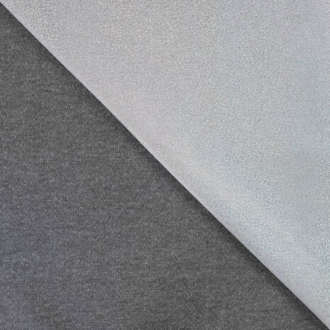 voor en achterkant glans denim zwart/grijs