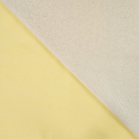 voor en achterkant glans denim geel