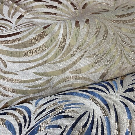 jacquard bomberjas stoffen kickenstoffen blauw en beige