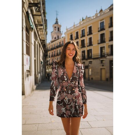 voorbeeld andere flower jacquard stof poppy 04725 