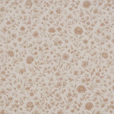 Rib-Jersey-Fabric-Beige-Vintage-Flower-BEEBSstofjes