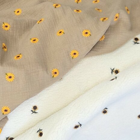 zonnebloem stoffen Poppy bij KicKenStoffen