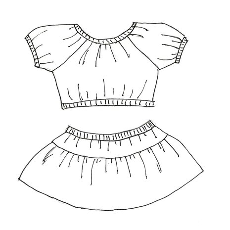 croptop en rok naaipatroon 2637 KicKenStoffen 