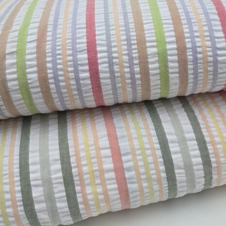 streepjes seersucker Jursie - kickenstoffen