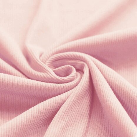 babyrib soft pastel roze - BEEBSstofjes