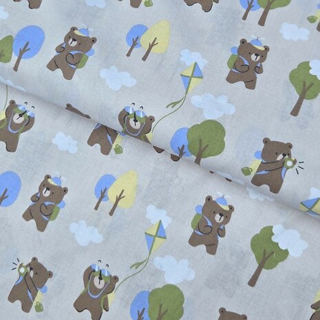 Swessie stoffen kickenstoffen beren in het bos