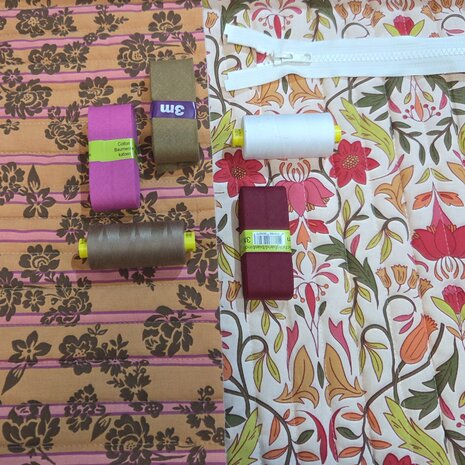 gestepte dubbelzijdige kinderstof met bijpassende fournituren Swessie - KicKenStoffen