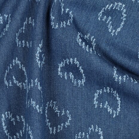 jacquard denim met hartjes 04611.001 Poppy
