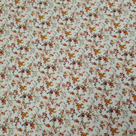 gekleurde oranje bloemetjes poplin BEEBS