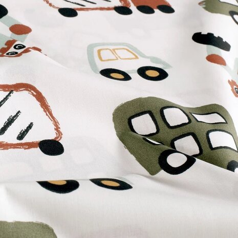 poplin grote voertuigen kickenstoffen