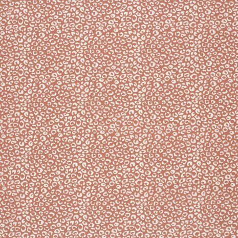 poplin met panterprint in roze-terracotta kickenstoffen