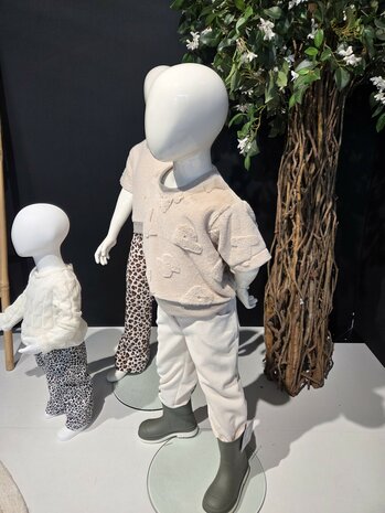 letters fancy fake fur natural - kickenstoffen