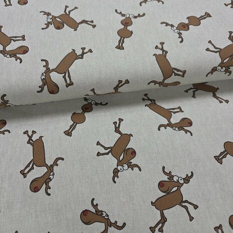 linnen canvas Moose Funny  Comic