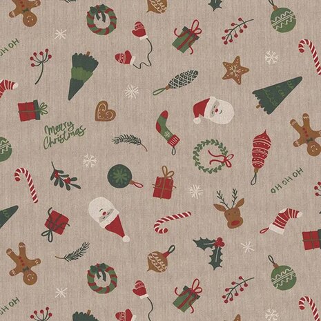 linnen canvas Christmas deco