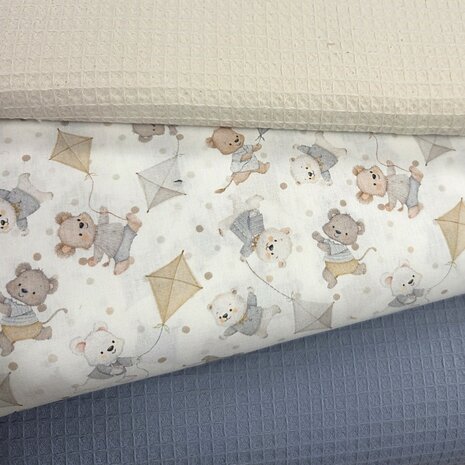 kinder katoen met bijpassende wafel katoen 414035 en 414013