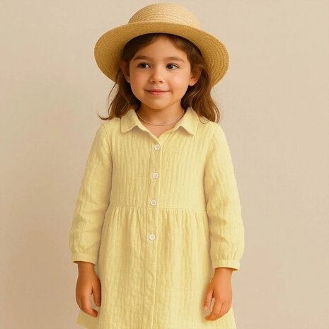 Double-Gauze-Fabric-Soft-Yellow-ai sfeerfoto