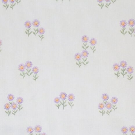 Rib-Jersey-Fabric-Pastel-Lilac-Sunflowers-beebsstofjes