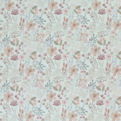 poplin-Cotton-Beige-Forest-Plants-beebsstofjes
