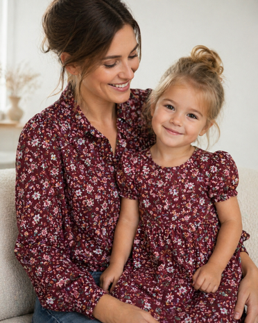 burgundy flowers Poppy - voorbeeld AI - kickenstoffen