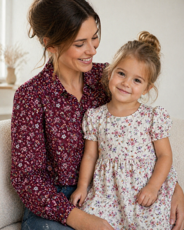 Poplin katoen bloemen digitaal &ndash; small &ndash; Poppy - voorbeeld AI kickenstoffen