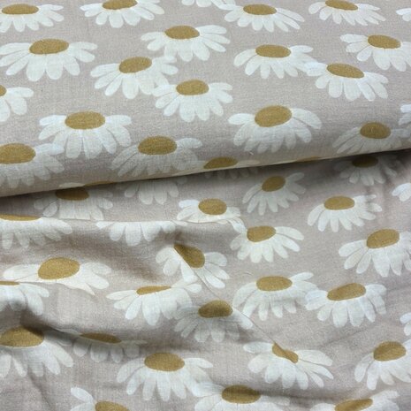 Qjutie Digitale Hydrofiel Daisy Flowers &ndash; Poeder Perzik