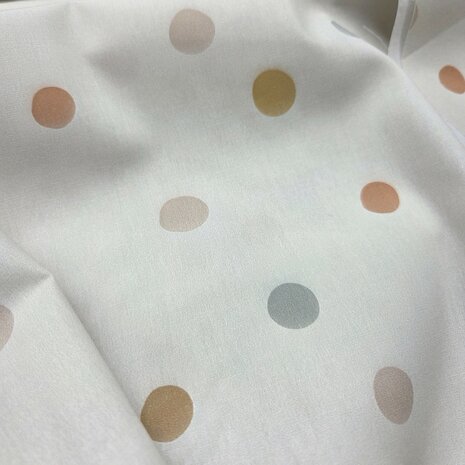 close up Qjutie Digitale Poplin Katoen Dots &ndash; Pastel