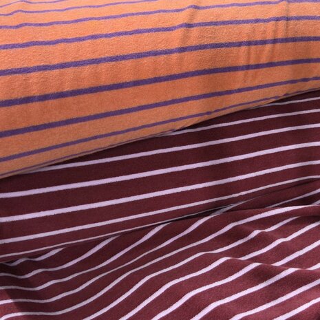 Poppy fabrics cotton towelling yarn dyed stripes