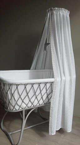 wit katoenen voile Retro Rondjes broderie katoen