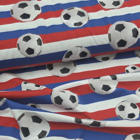 Voetbal Tricot Rood Wit Blauw &ndash; WK KicKenStoffen 