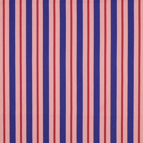 Canvas Strepen Poppy &ndash; roze blauw
