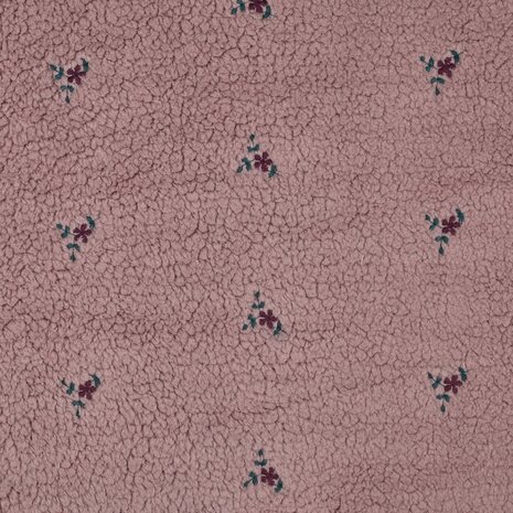mauve broderie teddy poppy fabrics