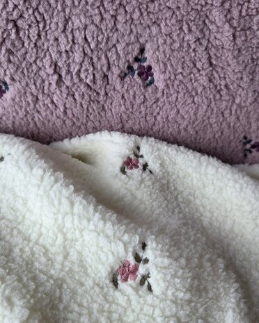 broderie teddy poppy fabrics - kickenstoffen