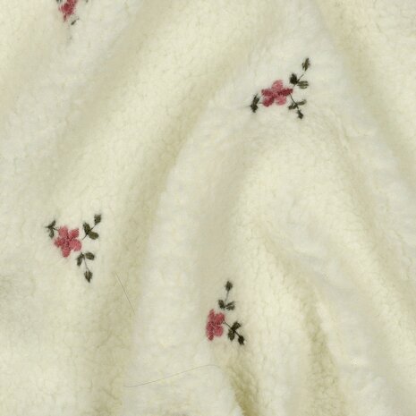 broderie teddy poppy fabrics ecru