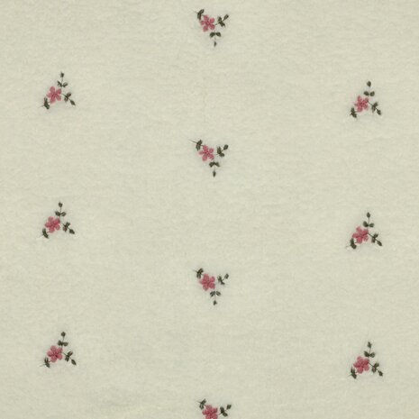 ecru broderie teddy poppy fabrics