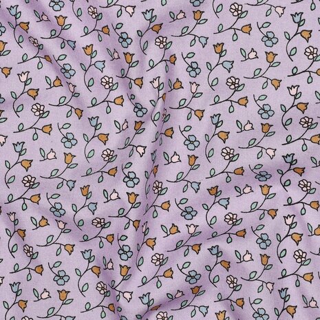 Poplin Katoen Kleine Bloemen Poppy