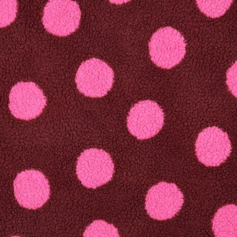 Poppy Teddy Jacquard Dots  Zachte teddy stof met ingeweven stippen 01952.010 kickenstoffen