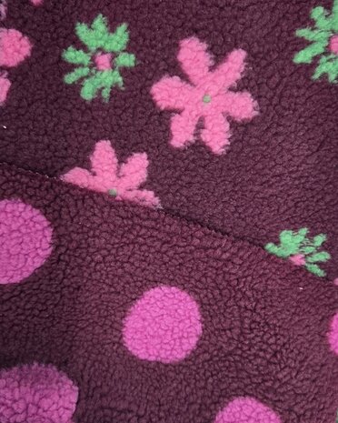 wintercollectie stoffen kickenstoffen - teddy jacquard poppy