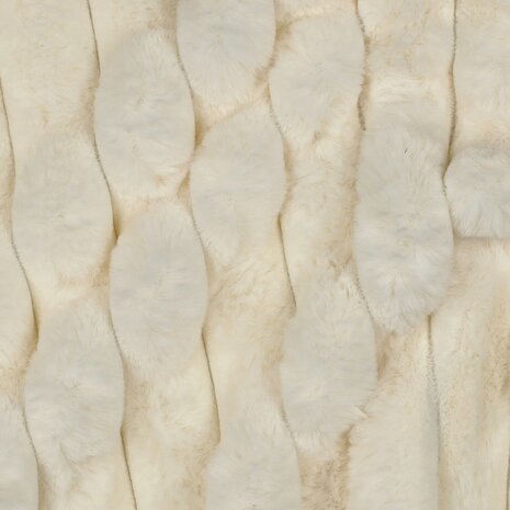 faux fur stripes ecru - kickenstoffen