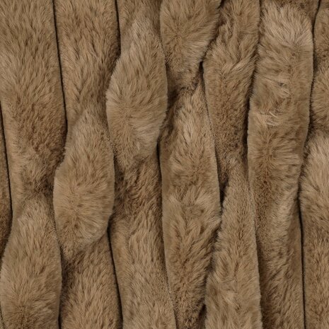 faux fur stripes beige - 04696.002