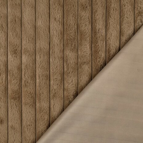 voor- en achterkant faux fur stripes beige - 04696.002