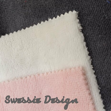 wit (natural beige) bamboe katoen fleece