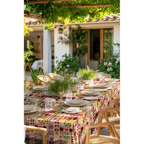 tafelkleed voorbeeld - tablecloth digital water repellent fruit