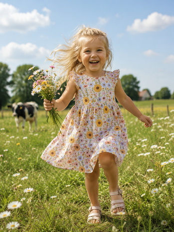 ai impressie foto bloemen hydrofiel kickenstoffen
