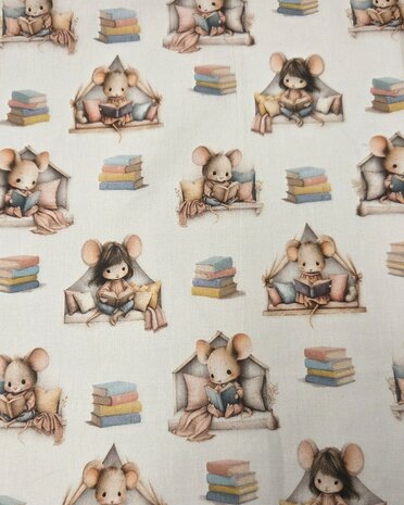BW Dig.Druck M&auml;use mit Buch beebstofjes