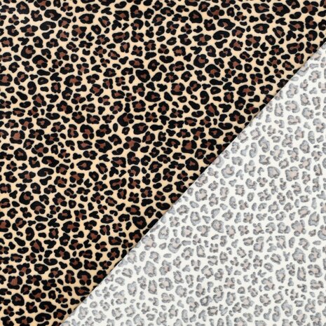 Super Soft Knitted Velvet panterprint &ndash; Poppy Fabrics 04973.002_kickenstoffen